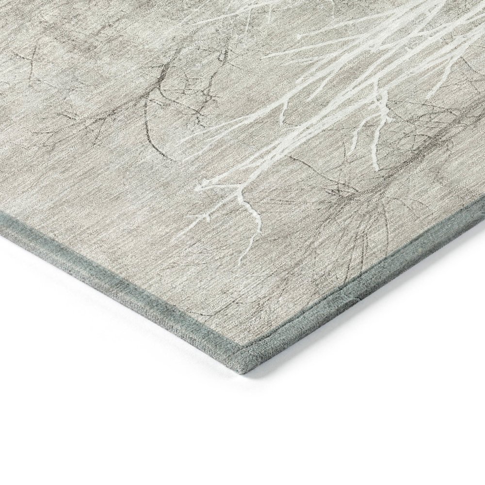 Machine Washable Indoor/Outdoor Chantille ACN2083 Silver 3' x 5' Rug. Picture 3