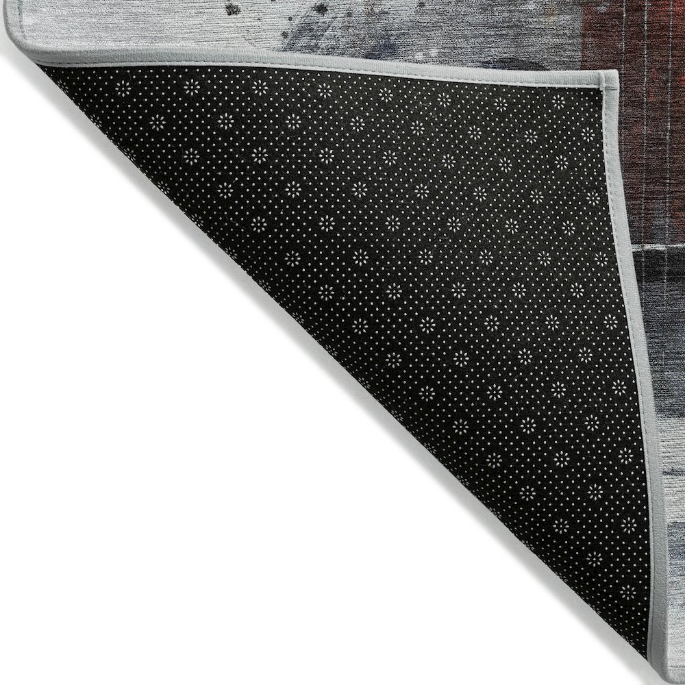 Machine Washable Indoor/Outdoor Chantille ACN2091 Gray 3' x 5' Rug. Picture 2