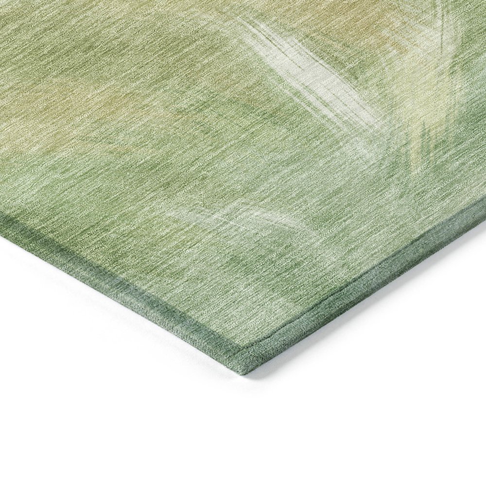 Machine Washable Indoor/Outdoor Chantille ACN2096 Green 3' x 5' Rug. Picture 3