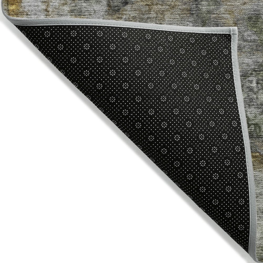 Machine Washable Indoor/Outdoor Chantille ACN2100 Olive 3' x 5' Rug. Picture 2