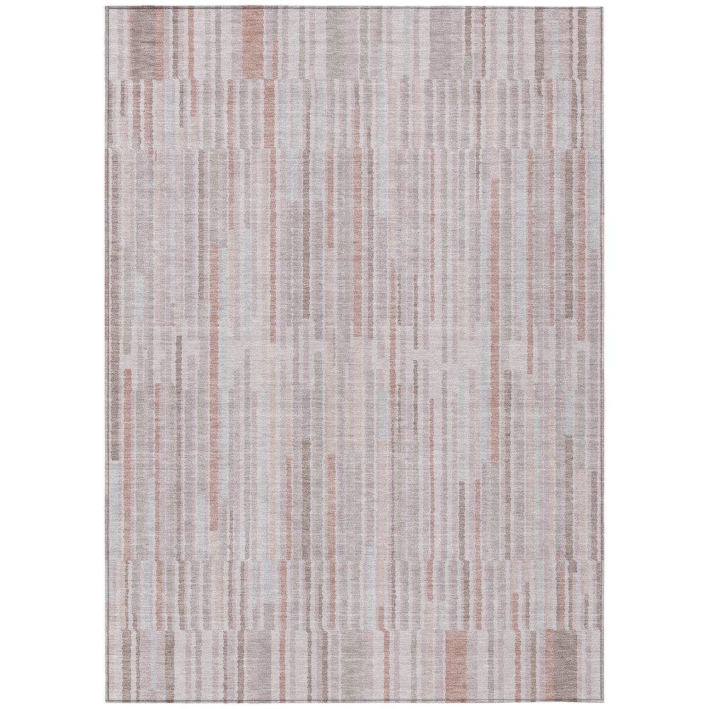 Machine Washable Indoor/Outdoor Chantille ACN2102 Coral 8' x 10' Rug. Picture 1