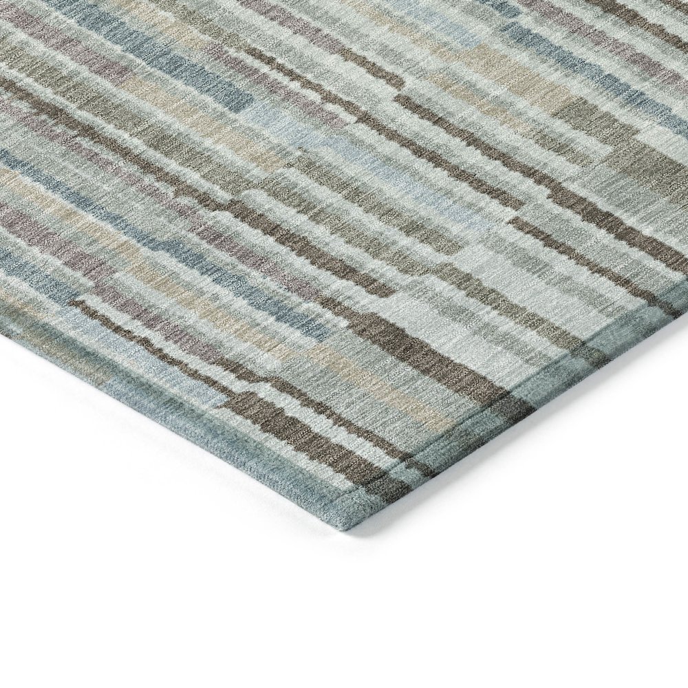 Machine Washable Indoor/Outdoor Chantille ACN2102 Teal 3' x 5' Rug. Picture 3
