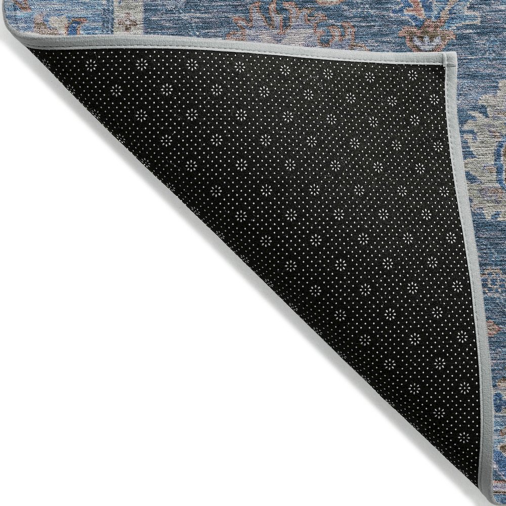 Machine Washable Indoor/Outdoor Chantille ACN2104 Blue 3' x 5' Rug. Picture 2