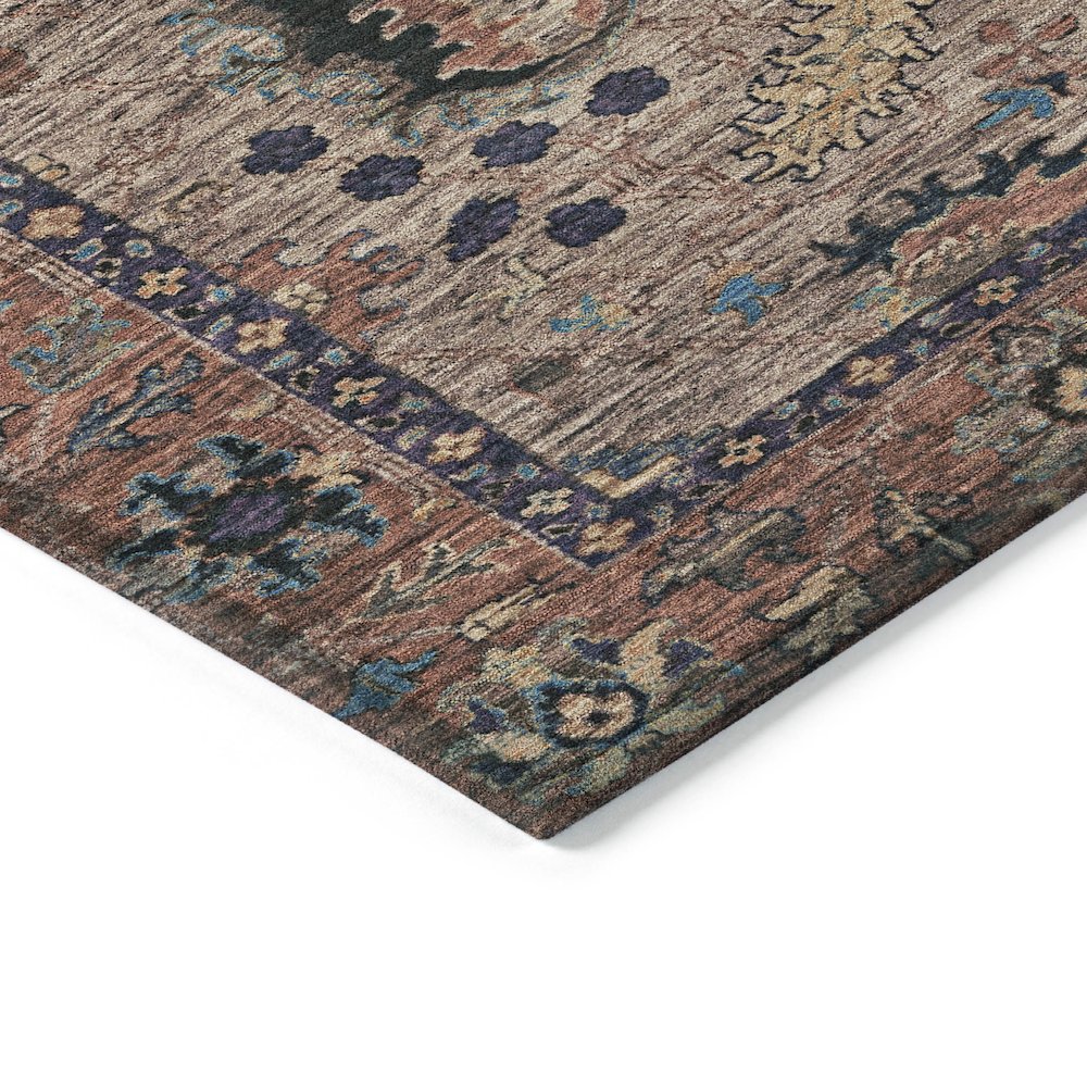 Machine Washable Indoor/Outdoor Chantille ACN2104 Mocha 3' x 5' Rug. Picture 3