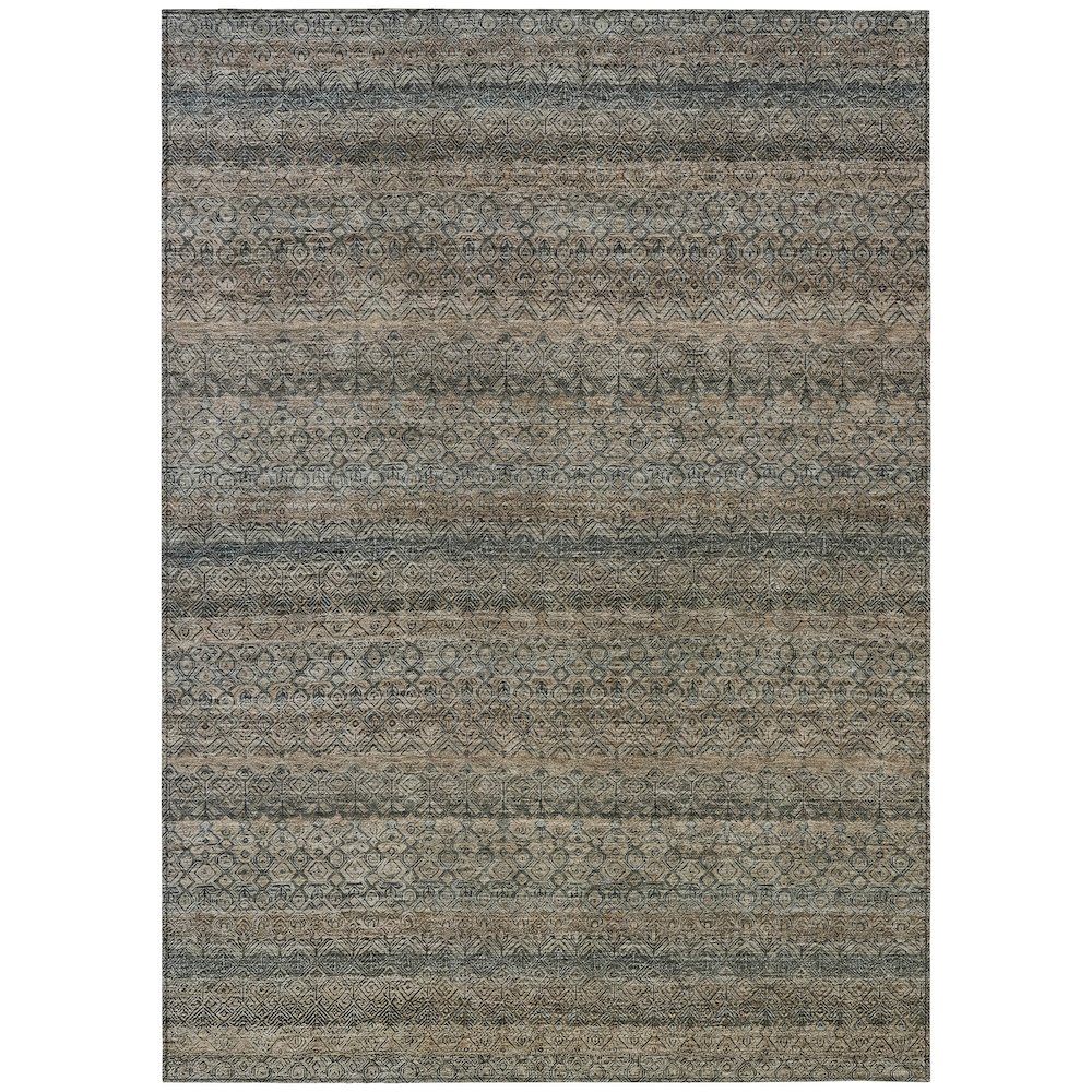 Machine Washable Indoor/Outdoor Chantille ACN2105 Chocolate 8' x 10' Rug. Picture 1