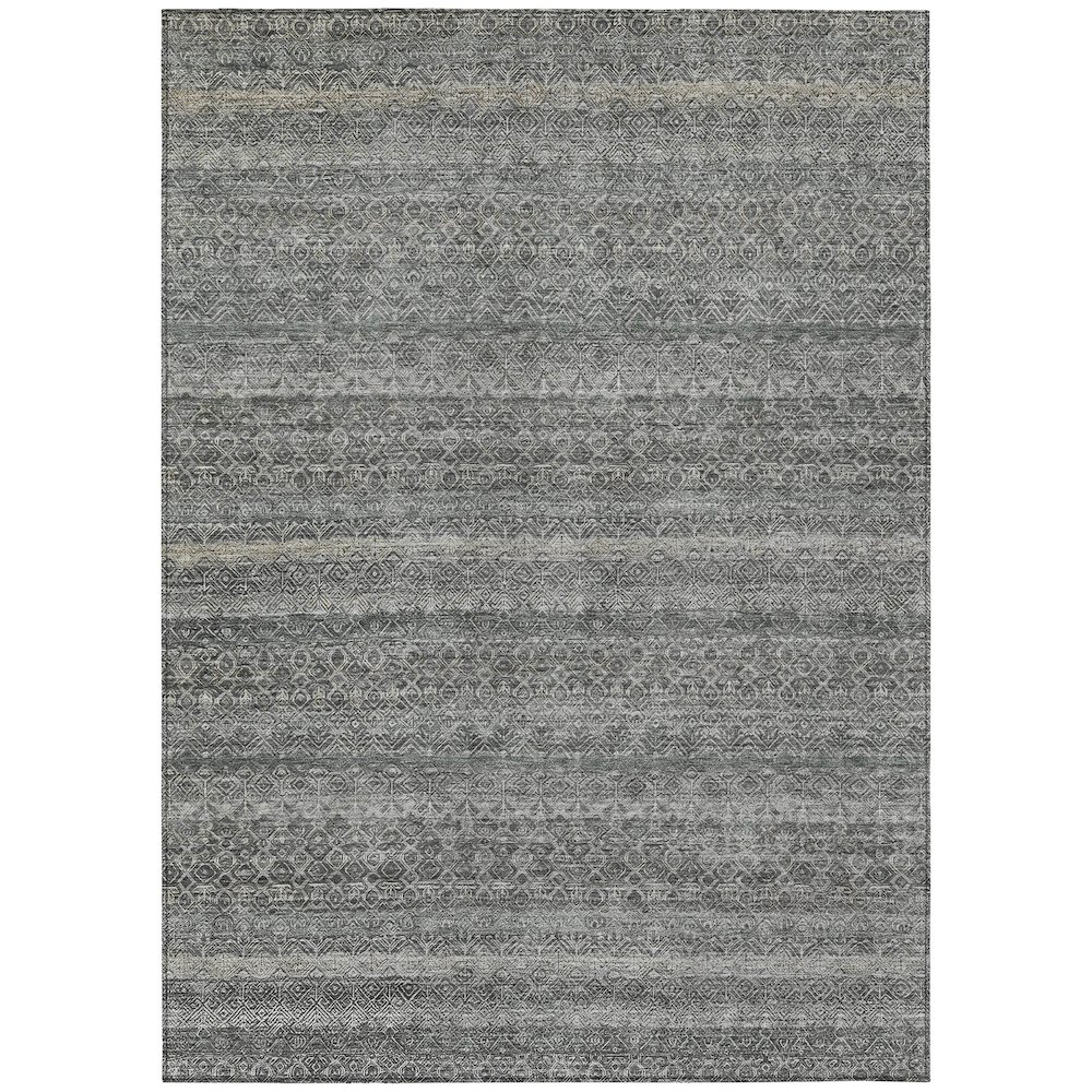 Machine Washable Indoor/Outdoor Chantille ACN2105 Pewter 8' x 10' Rug. Picture 1