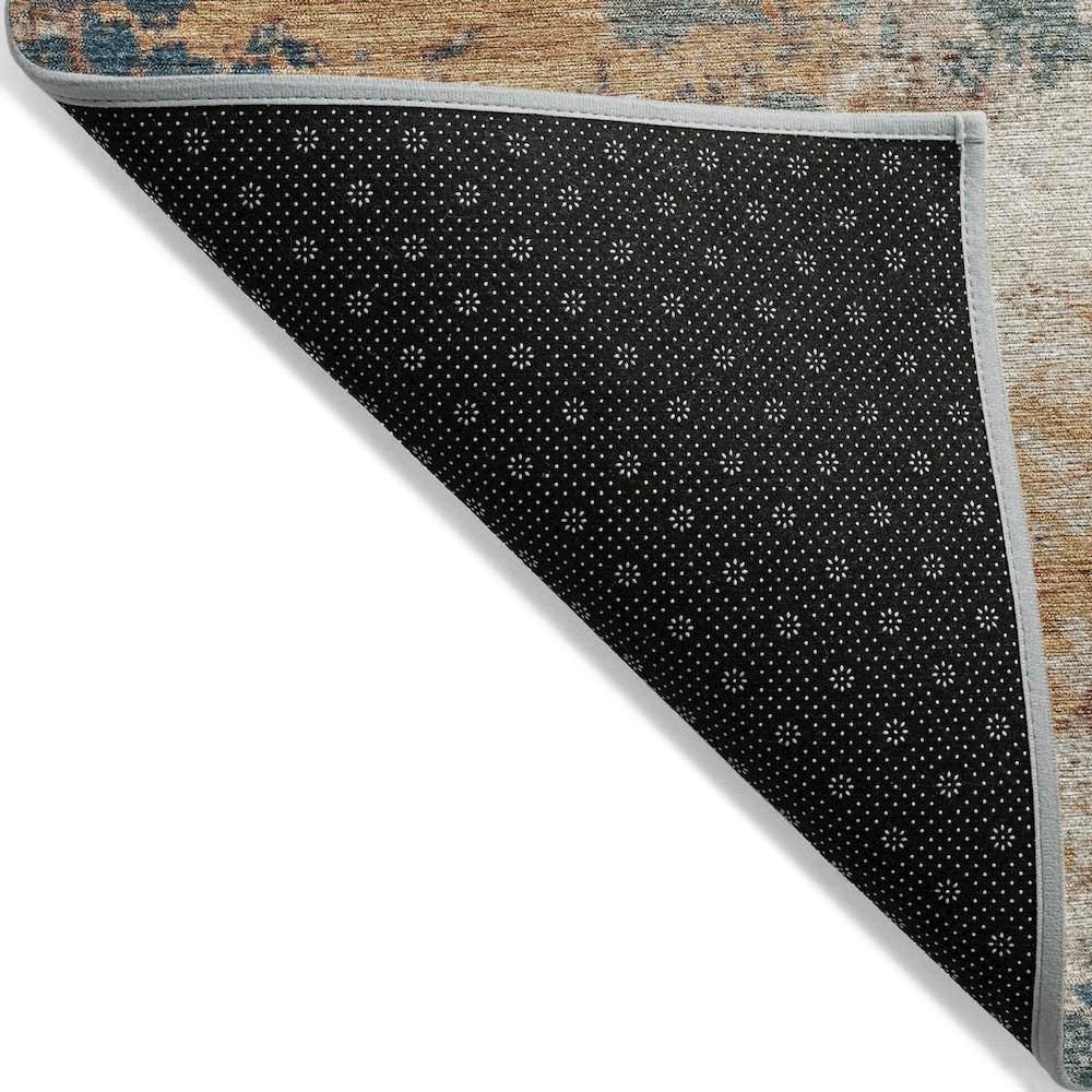 Machine Washable Indoor/Outdoor Chantille ACN2114 Teal 3' x 5' Rug. Picture 2