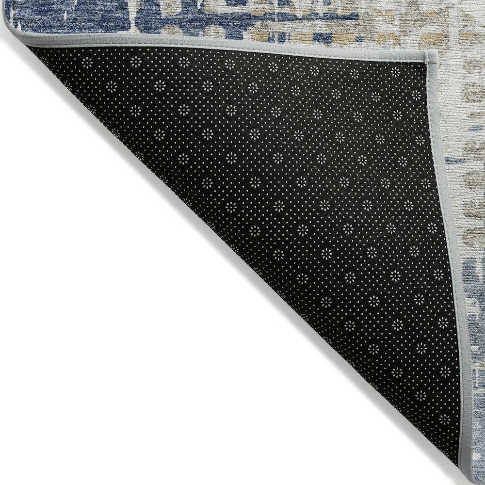 Machine Washable Indoor/Outdoor Chantille ACN2116 Navy 3' x 5' Rug. Picture 2