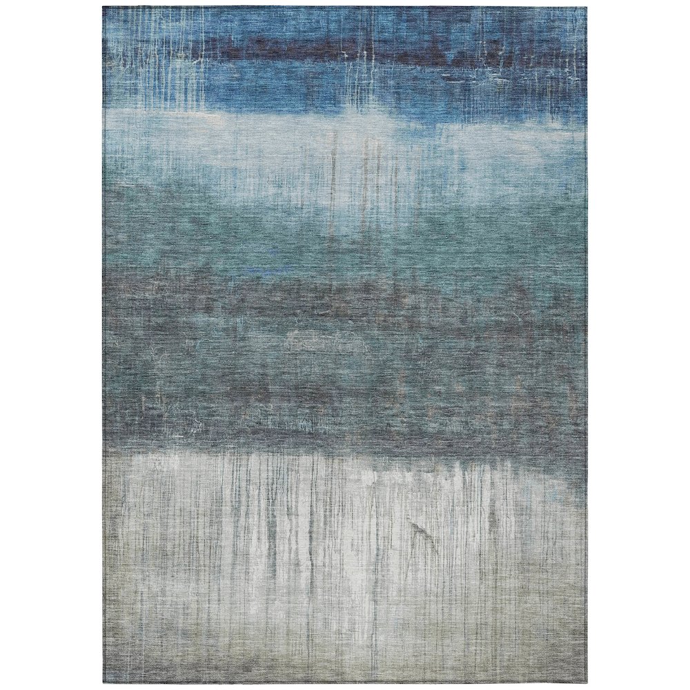 Machine Washable Indoor/Outdoor Chantille ACN2118 Blue 8' x 10' Rug. Picture 1