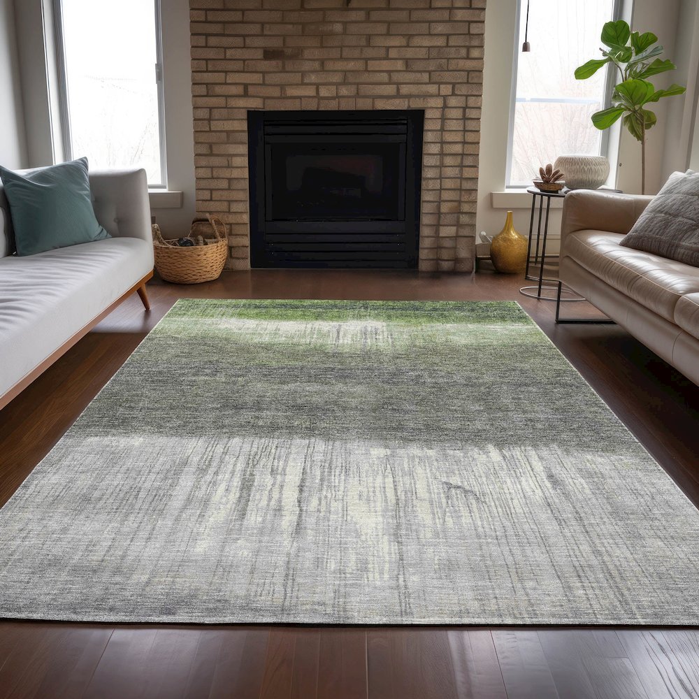 Machine Washable Indoor/Outdoor Chantille ACN2118 Fern 8' x 10' Rug. Picture 6