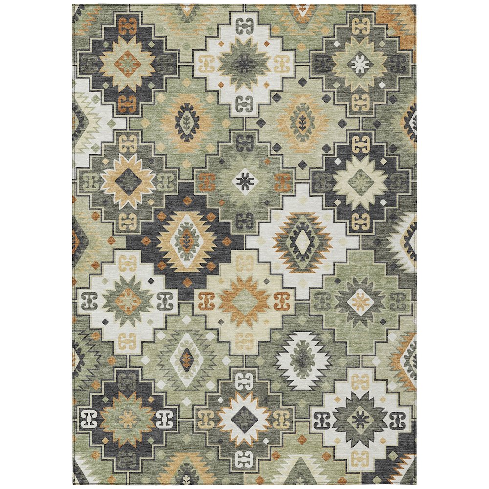 Machine Washable Indoor/Outdoor Chantille ACN2123 Fern 8' x 10' Rug. Picture 1