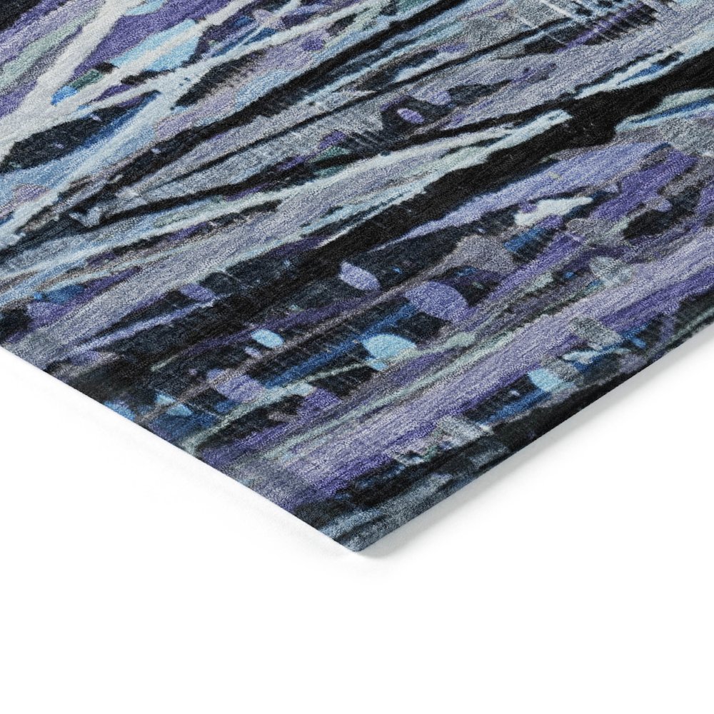 Machine Washable Indoor/Outdoor Chantille ACN2126 Purple 3' x 5' Rug. Picture 3