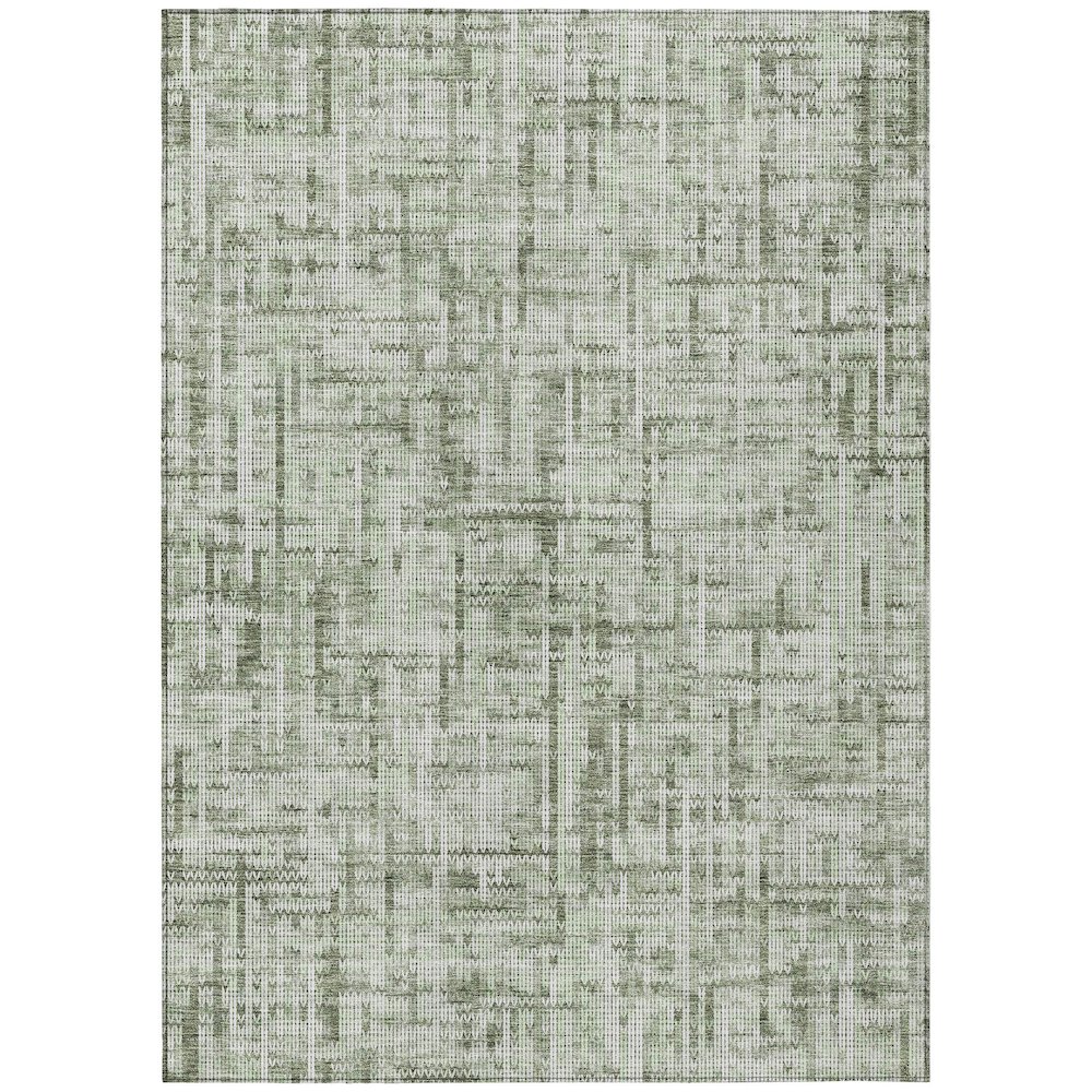 Machine Washable Indoor/Outdoor Chantille ACN2130 Green 8' x 10' Rug. Picture 1