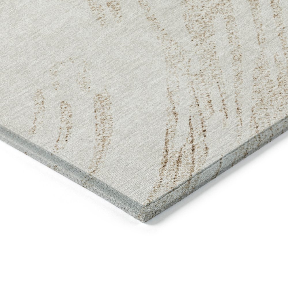 Machine Washable Indoor/Outdoor Chantille ACN2133 Brown 3' x 5' Rug. Picture 3