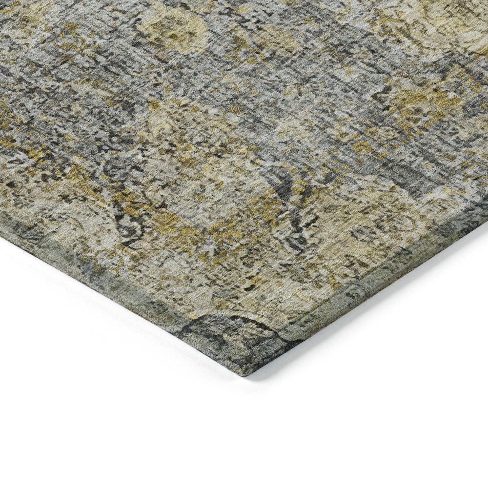 Machine Washable Indoor/Outdoor Chantille ACN2136 Pewter 3' x 5' Rug. Picture 3