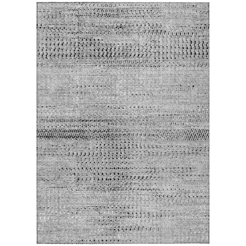 Machine Washable Indoor/Outdoor Chantille ACN2137 Gray 8' x 10' Rug. Picture 1