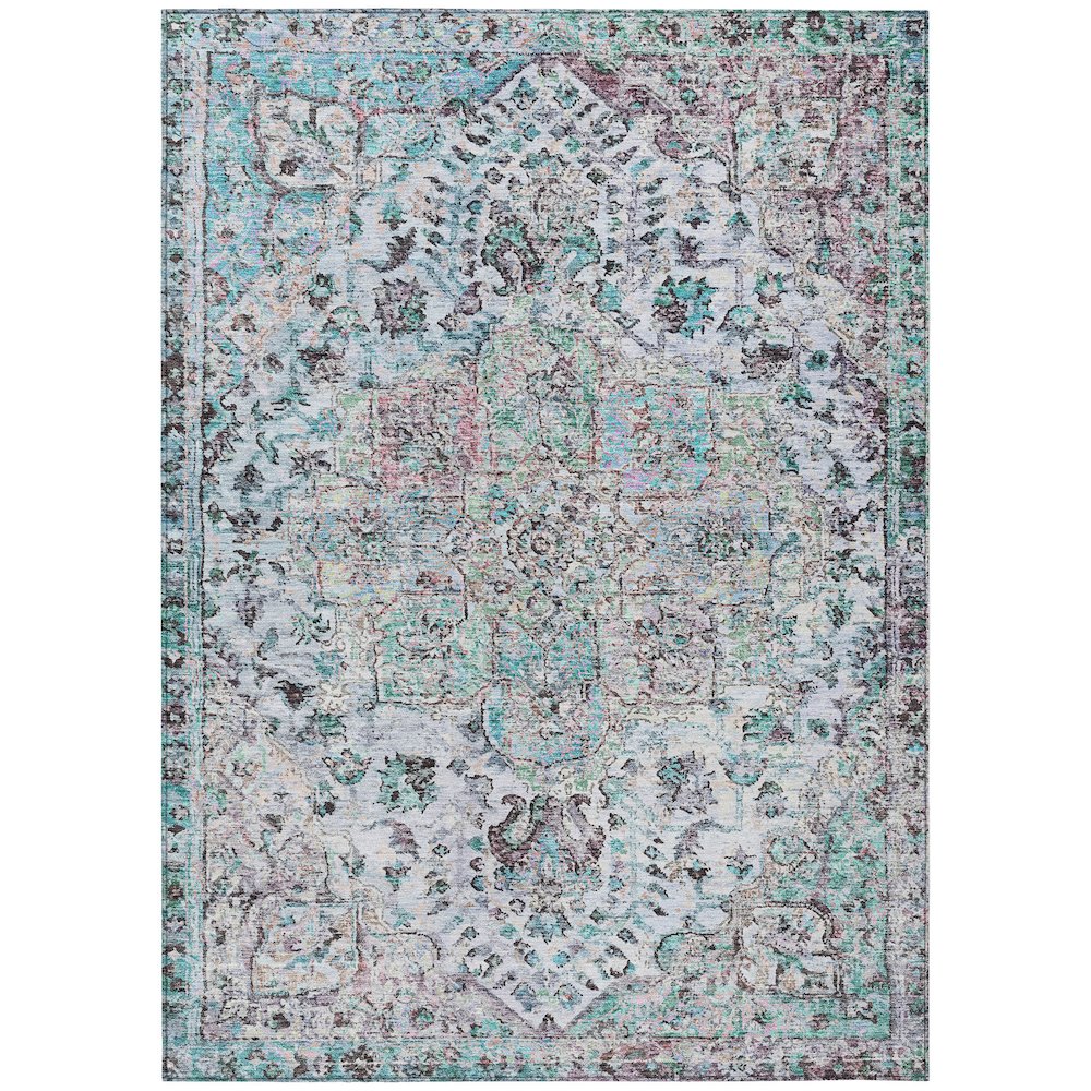 Machine Washable Indoor/Outdoor Chantille ACN2138 Sky 8' x 10' Rug. Picture 1