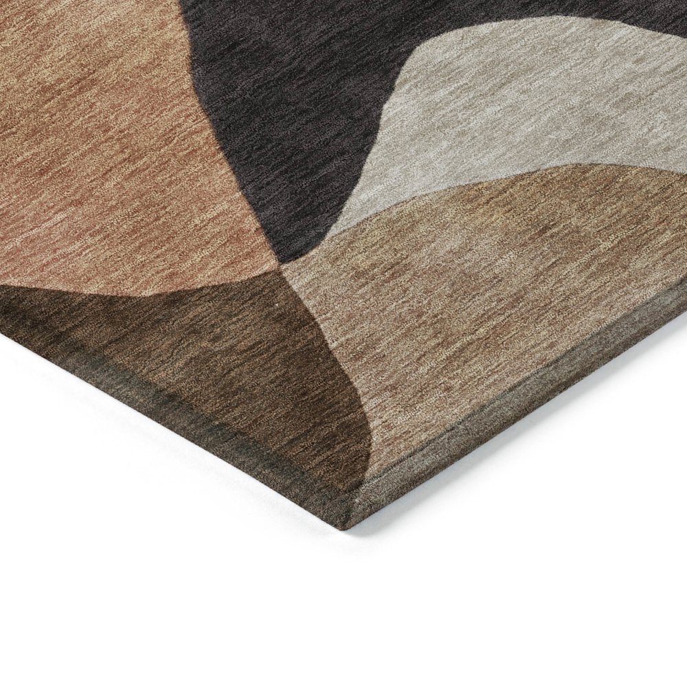 Machine Washable Indoor/Outdoor Chantille ACN2141 Chocolate 3' x 5' Rug. Picture 3