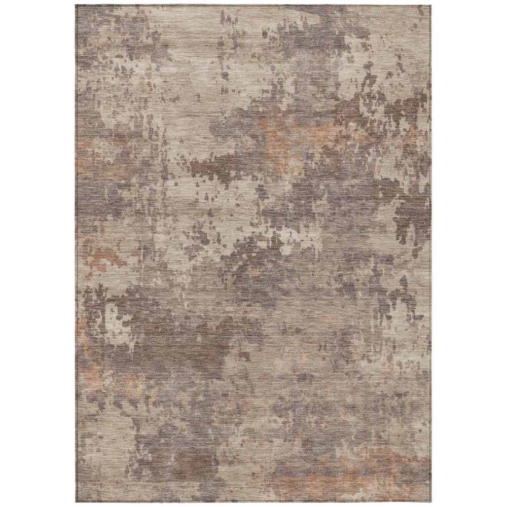 Machine Washable Indoor/Outdoor Chantille ACN2143 Brown 8' x 10' Rug. Picture 1