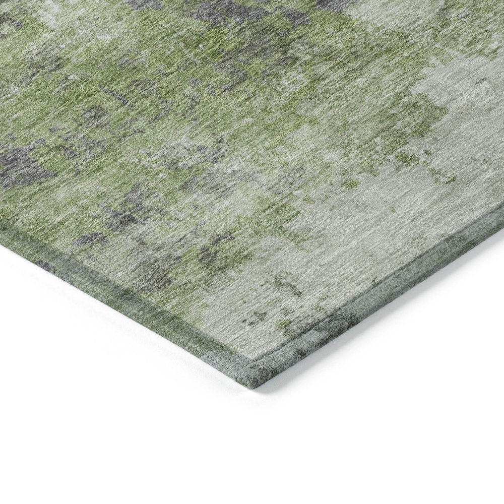 Machine Washable Indoor/Outdoor Chantille ACN2144 Olive 3' x 5' Rug. Picture 3