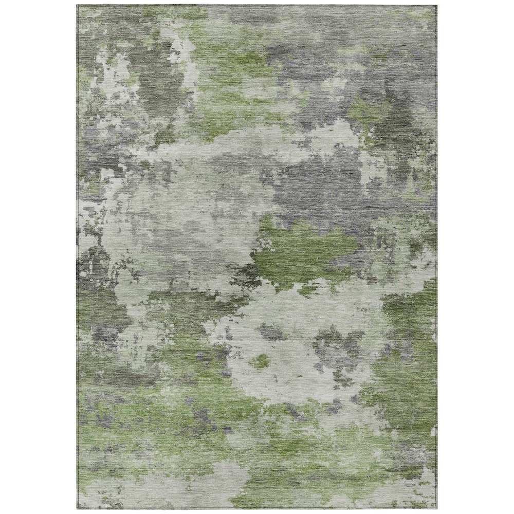 Machine Washable Indoor/Outdoor Chantille ACN2144 Olive 8' x 10' Rug. Picture 1