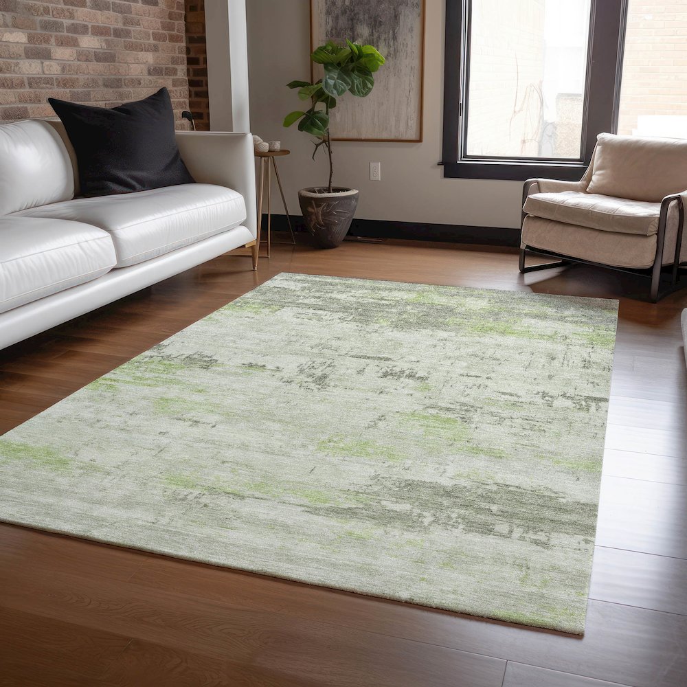 Machine Washable Indoor/Outdoor Chantille ACN2145 Aloe 8' x 10' Rug. Picture 5