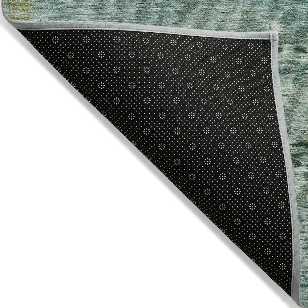 Machine Washable Indoor/Outdoor Chantille ACN2146 Green 3' x 5' Rug. Picture 2