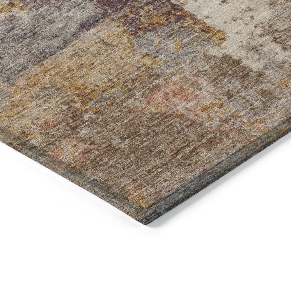 Machine Washable Indoor/Outdoor Chantille ACN2147 Rust 3' x 5' Rug. Picture 3