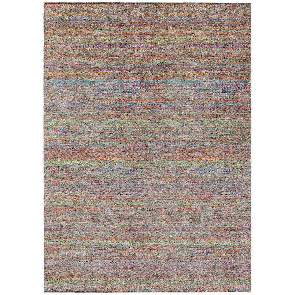 Machine Washable Indoor/Outdoor Chantille ACN2148 Terracotta 8' x 10' Rug. Picture 1