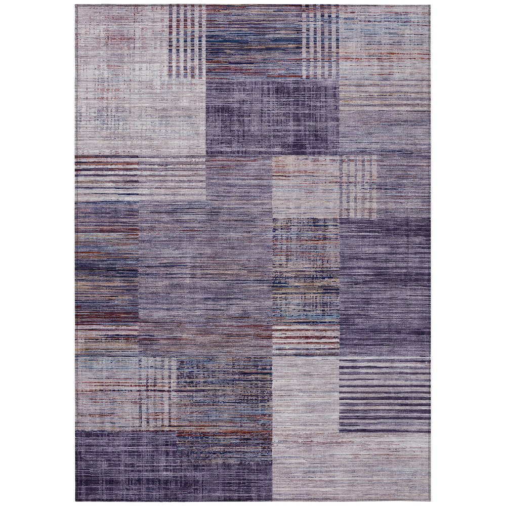 Machine Washable Indoor/Outdoor Chantille ACN2149 Plum 8' x 10' Rug. Picture 1