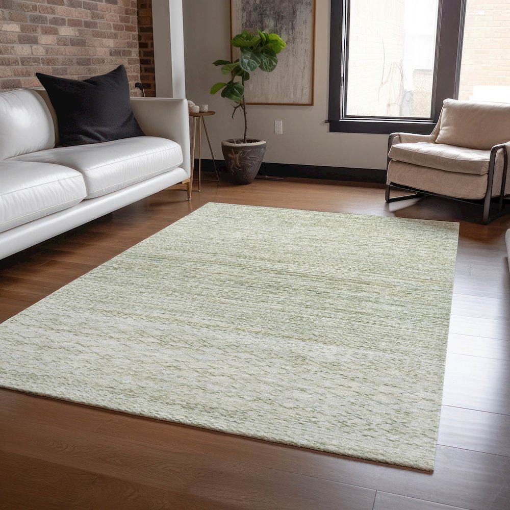 Machine Washable Indoor/Outdoor Chantille ACN2150 Sage 8' x 10' Rug. Picture 5