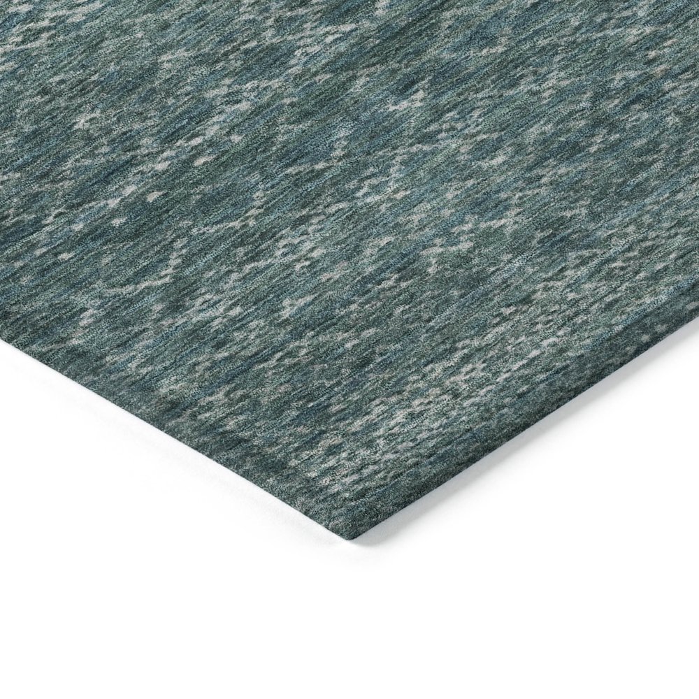 Machine Washable Indoor/Outdoor Chantille ACN2150 Teal 3' x 5' Rug. Picture 3