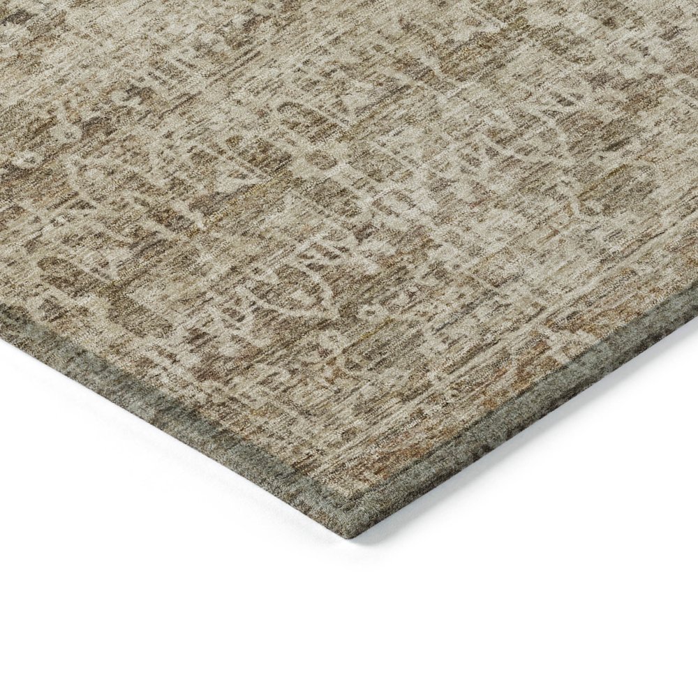 Machine Washable Indoor/Outdoor Chantille ACN2152 Brown 3' x 5' Rug. Picture 3