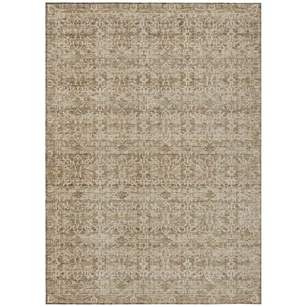 Machine Washable Indoor/Outdoor Chantille ACN2152 Brown 8' x 10' Rug. Picture 1