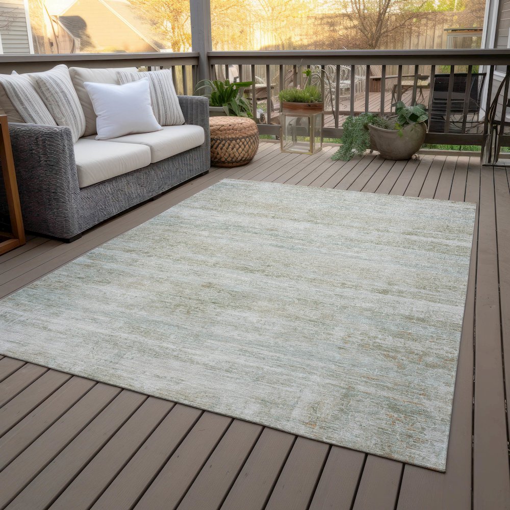 Machine Washable Indoor/Outdoor Chantille ACN2154 Putty 8' x 10' Rug. Picture 8