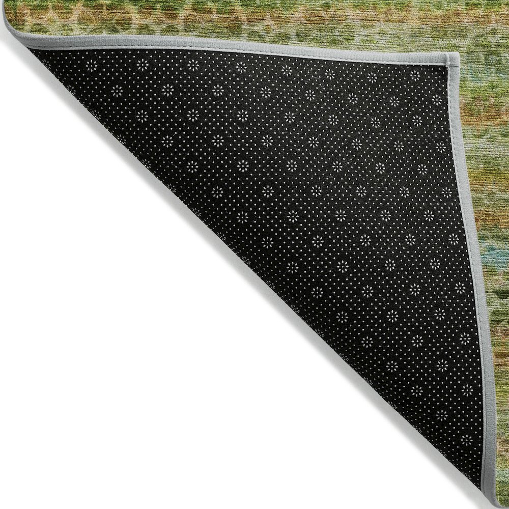 Machine Washable Indoor/Outdoor Chantille ACN2155 Green 3' x 5' Rug. Picture 2