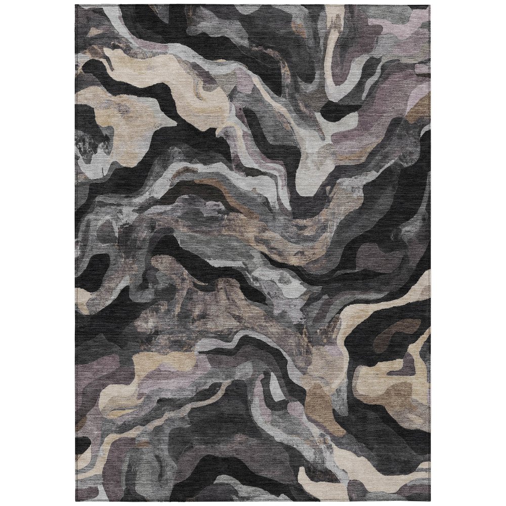 Machine Washable Indoor/Outdoor Chantille ACN2162 Granite 8' x 10' Rug. Picture 1