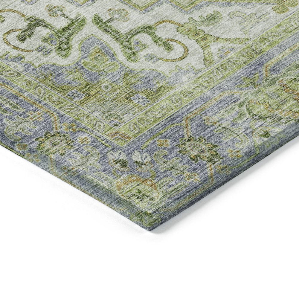Machine Washable Indoor/Outdoor Chantille ACN2163 Green 3' x 5' Rug. Picture 3