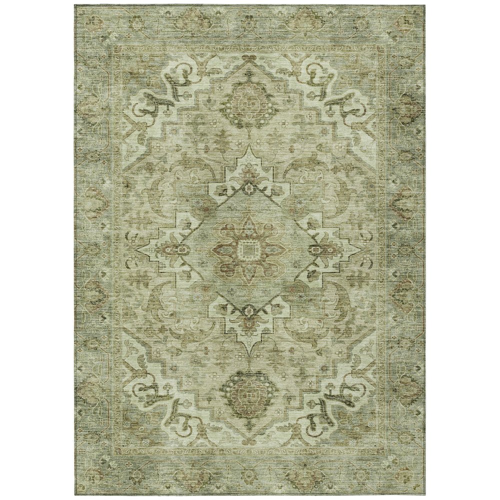 Machine Washable Indoor/Outdoor Chantille ACN2164 Sage 8' x 10' Rug. Picture 1