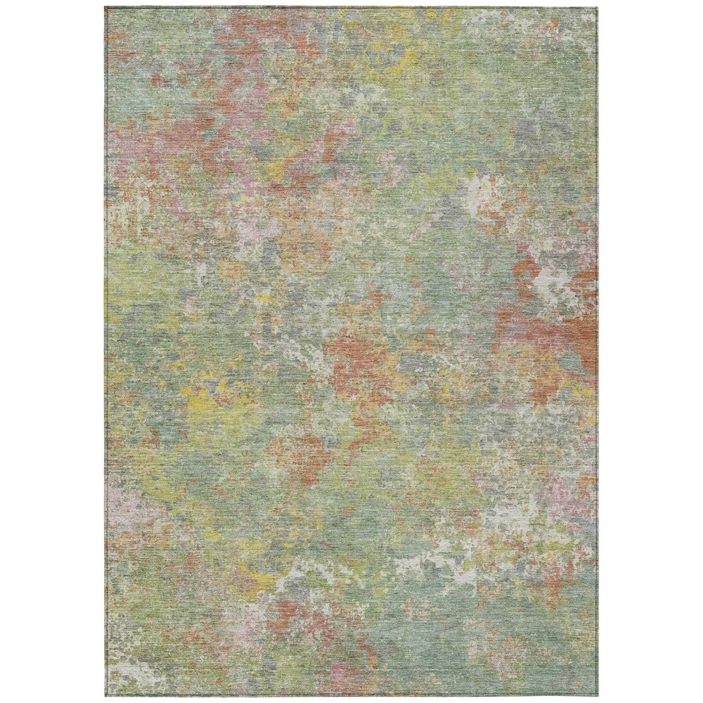 Machine Washable Indoor/Outdoor Chantille ACN2166 Green 8' x 10' Rug. Picture 1