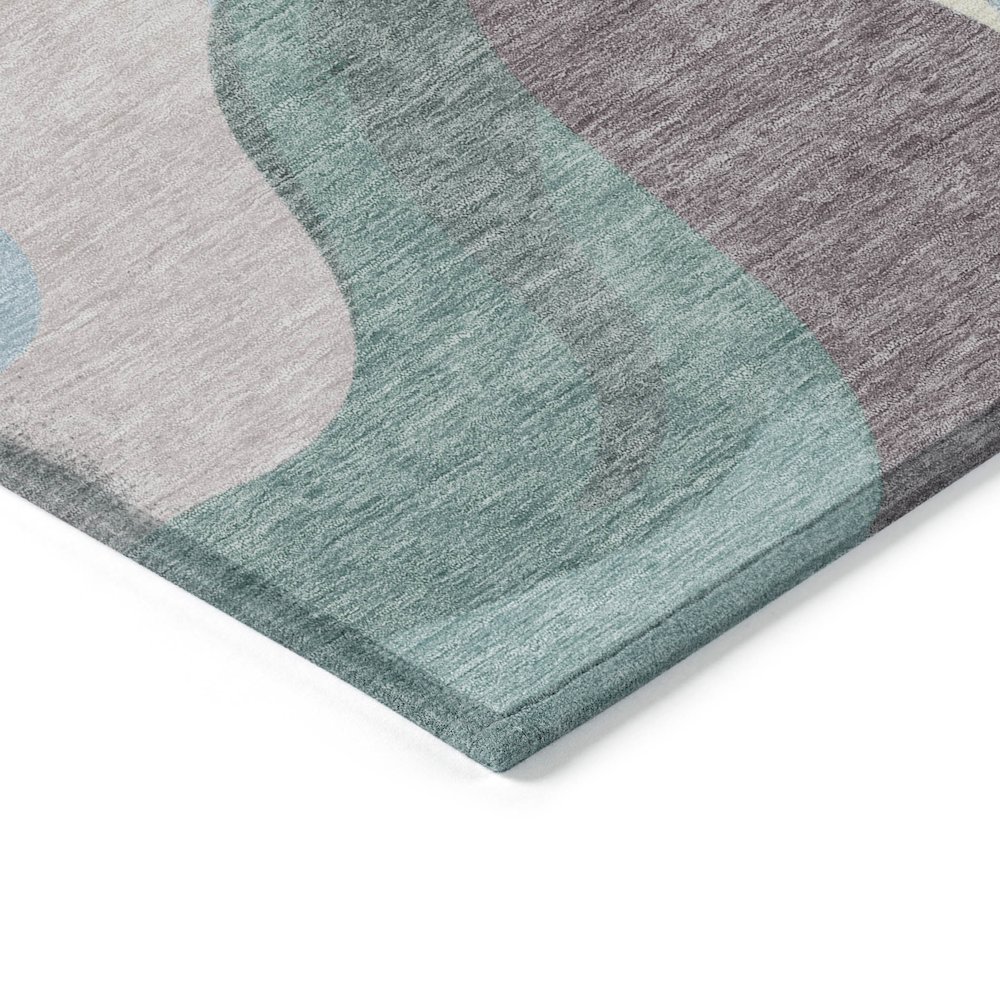 Machine Washable Indoor/Outdoor Chantille ACN2186 Taupe 3' x 5' Rug. Picture 3