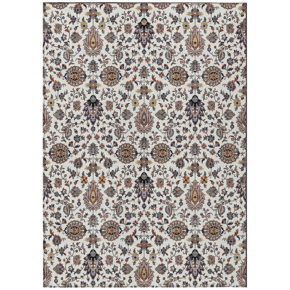 Machine Washable Indoor/Outdoor Chantille ACN2192 Ivory 8' x 10' Rug. Picture 1