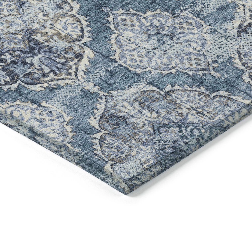 Machine Washable Indoor/Outdoor Chantille ACN2196 Denim 3' x 5' Rug. Picture 3