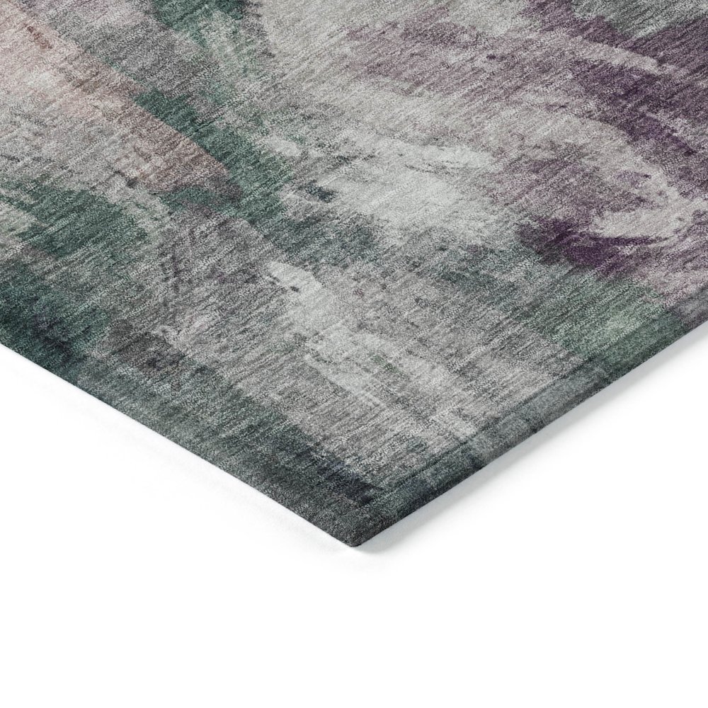 Machine Washable Indoor/Outdoor Chantille ACN2204 Green 3' x 5' Rug. Picture 3