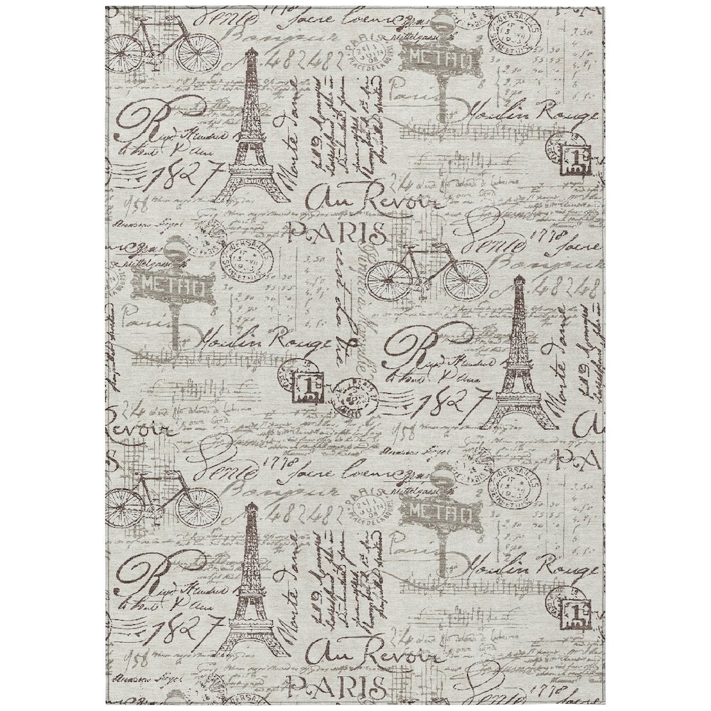 Machine Washable Indoor/Outdoor Chantille ACN2209 Linen 8' x 10' Rug. Picture 1