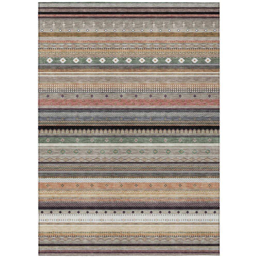 Machine Washable Indoor/Outdoor Chantille ACN2218 Khaki 8' x 10' Rug. Picture 1