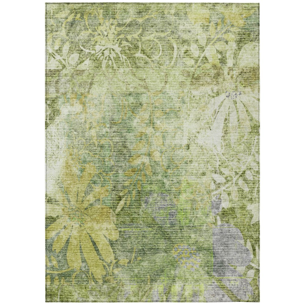 Machine Washable Indoor/Outdoor Chantille ACN2223 Green 8' x 10' Rug. Picture 1