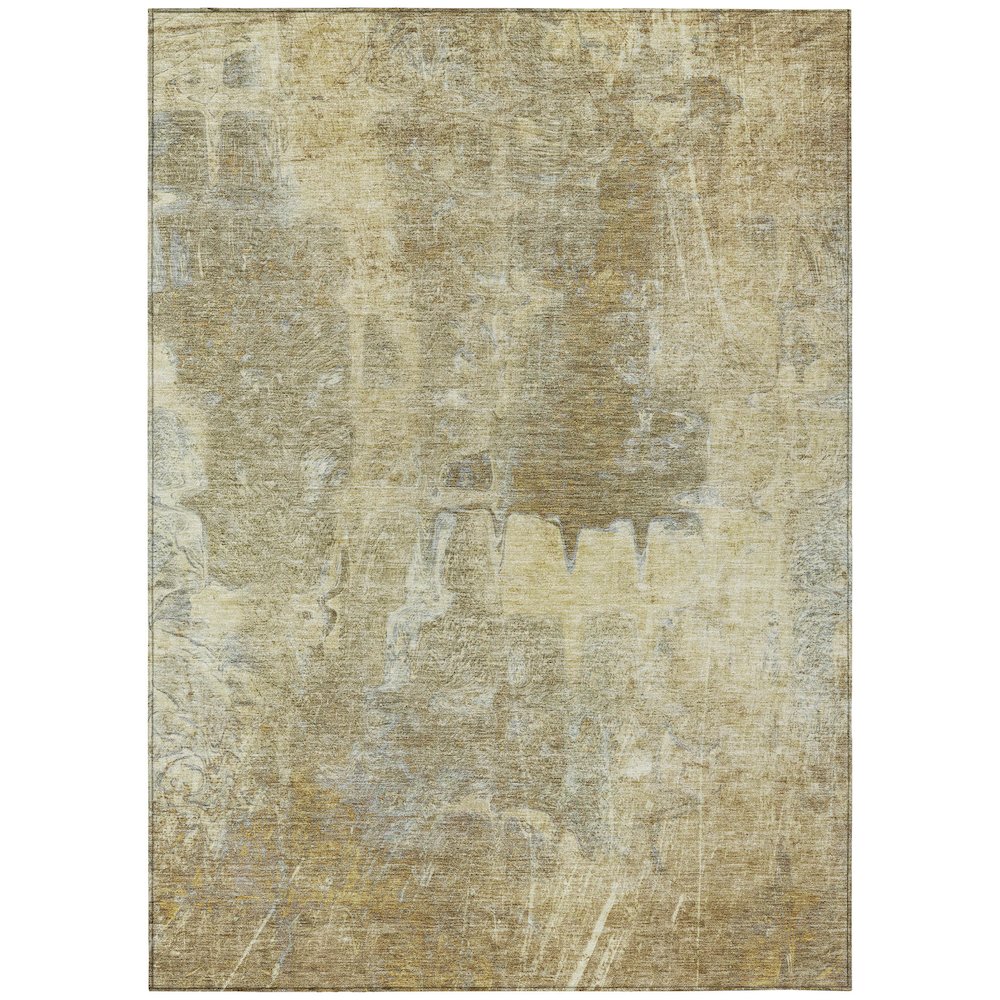Machine Washable Indoor/Outdoor Chantille ACN2226 Brown 8' x 10' Rug. Picture 1