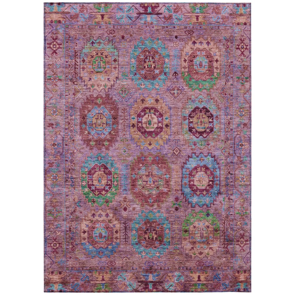 Machine Washable Indoor/Outdoor Chantille ACN2228 Pink 8' x 10' Rug. Picture 1