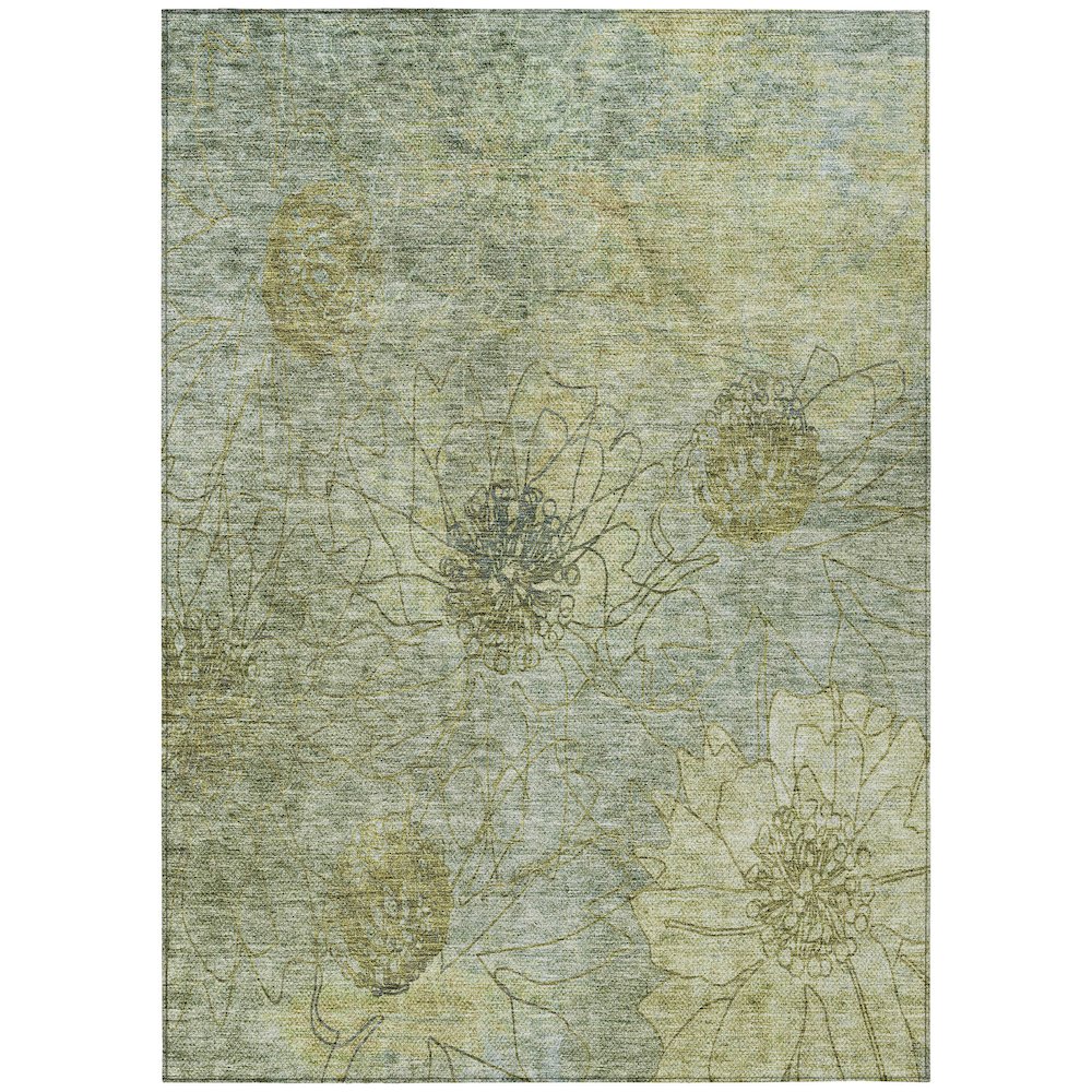 Machine Washable Indoor/Outdoor Chantille ACN2235 Green 8' x 10' Rug. Picture 1